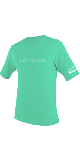 2026 O'Neill Youth Basic Skins Short Sleeve Sun Rash Tee 3422 - Light Aqua